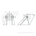 Chain guide roller for marine outfitting